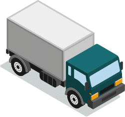 illustration isométrique d'un camion