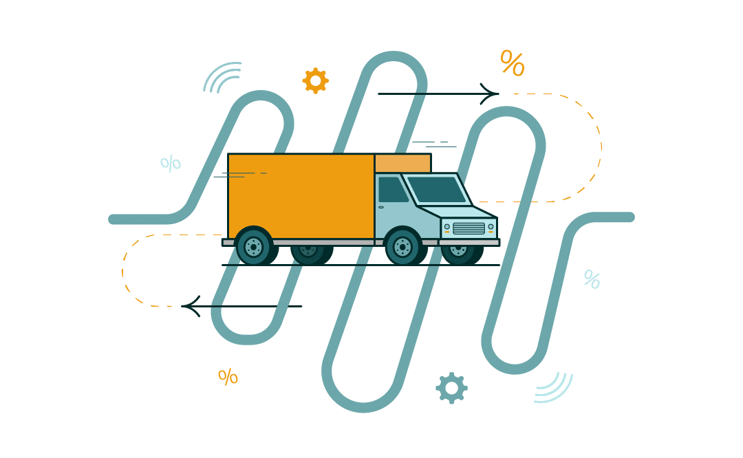 illustration d'un camion suivis en temps réel
